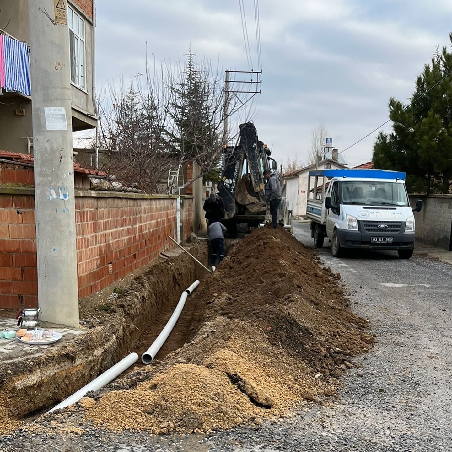 Bolvadin Belediyesi Su ve Kanalizasyon İşleri Müdürlüğü ekipleri tarafından, Ağılönü