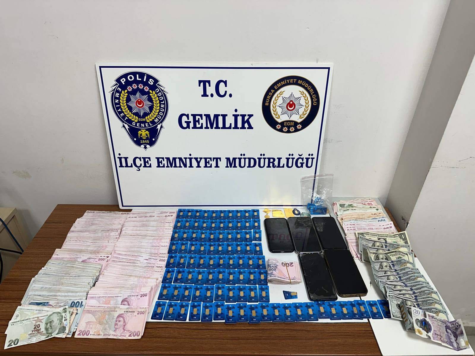 Gemlik’e gelerek sahte altın bozdurmak isteyen dolandırıcılar, Gemlik İlçe Emniyet