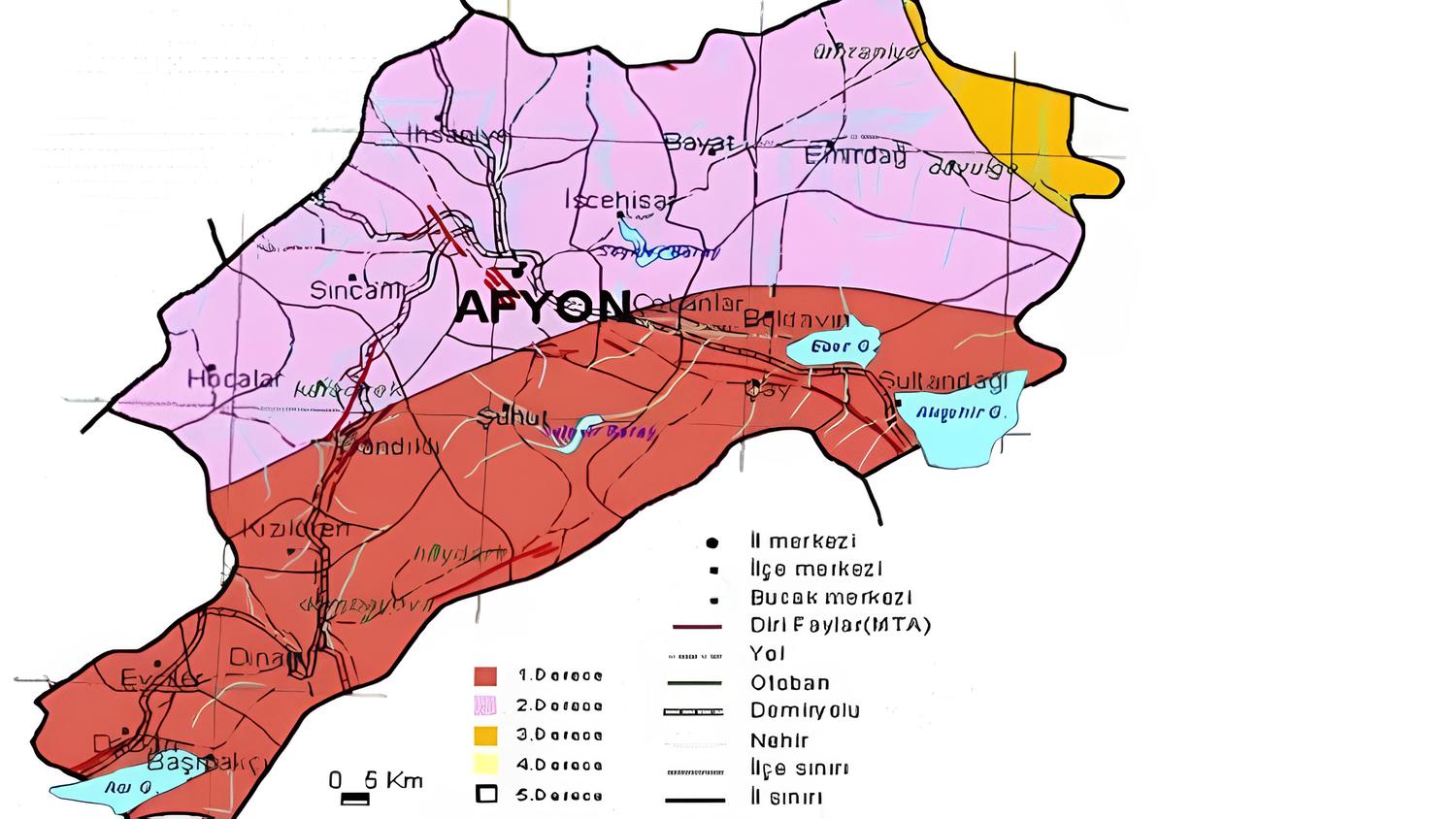 Afyon deprem risk haritası, 20 Ağustos’ta 3.2’lik meydana gelen ve
