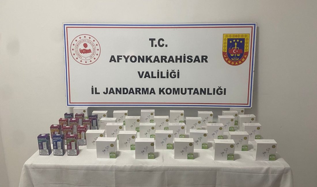 Jandarma ekipleri, Afyonkarahisar’da bir şahsın üzerinde 12 adet VOZOL star