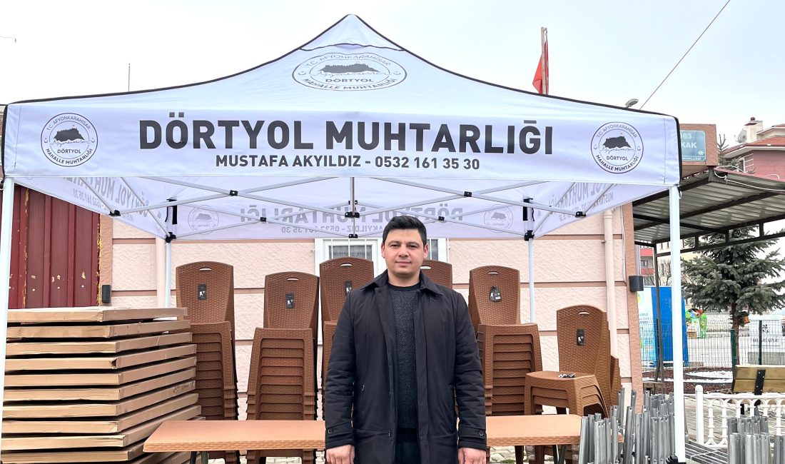 Afyonkarahisar Dörtyol Mahallesi Muhtarı Mustafa Akyıldız, seçim vaadini yerine getirdi.