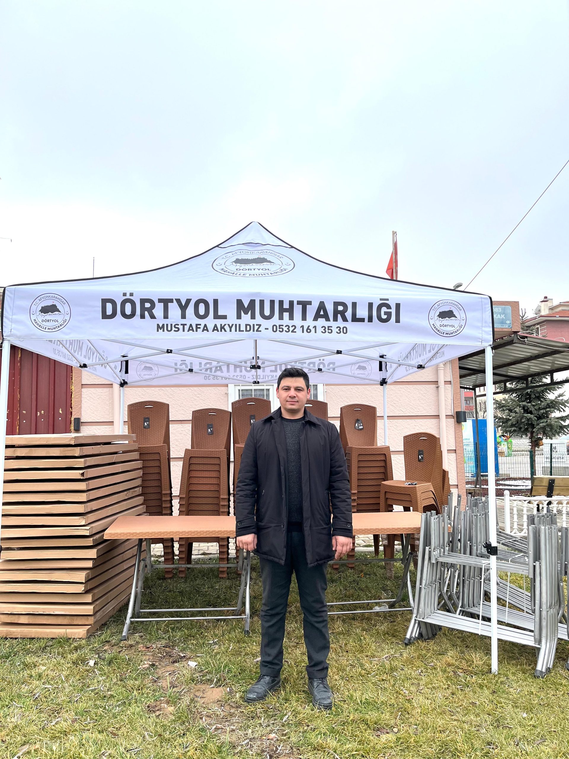 Afyonkarahisar Dörtyol Mahallesi Muhtarı Mustafa Akyıldız, seçim vaadini yerine getirdi.