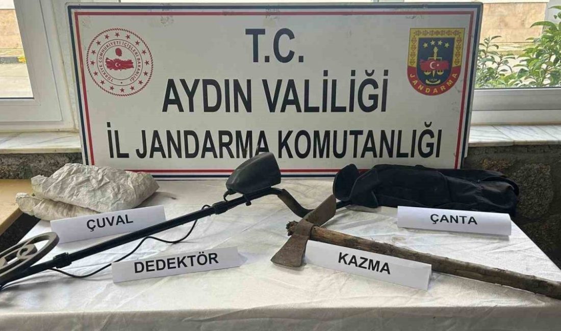 Aydın’ın Çine ilçesinde tarihi eser bulmak amacıyla izinsiz kazı yapan