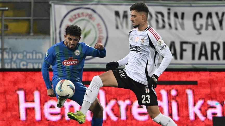 Trendyol Süper Lig'in 18. haftasında Beşiktaş, deplasmanda Çaykur Rizespor ile