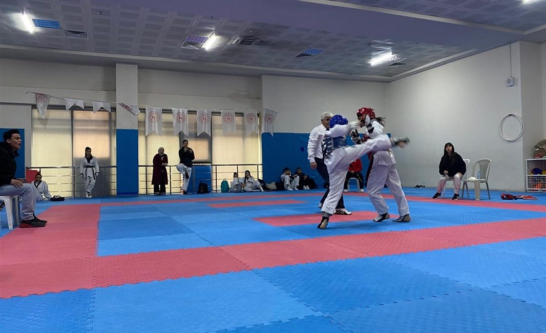 Afyonkarahisar’da düzenlenen Okul Sporları Genç Kızlar ve Erkekler Taekwondo müsabakaları,