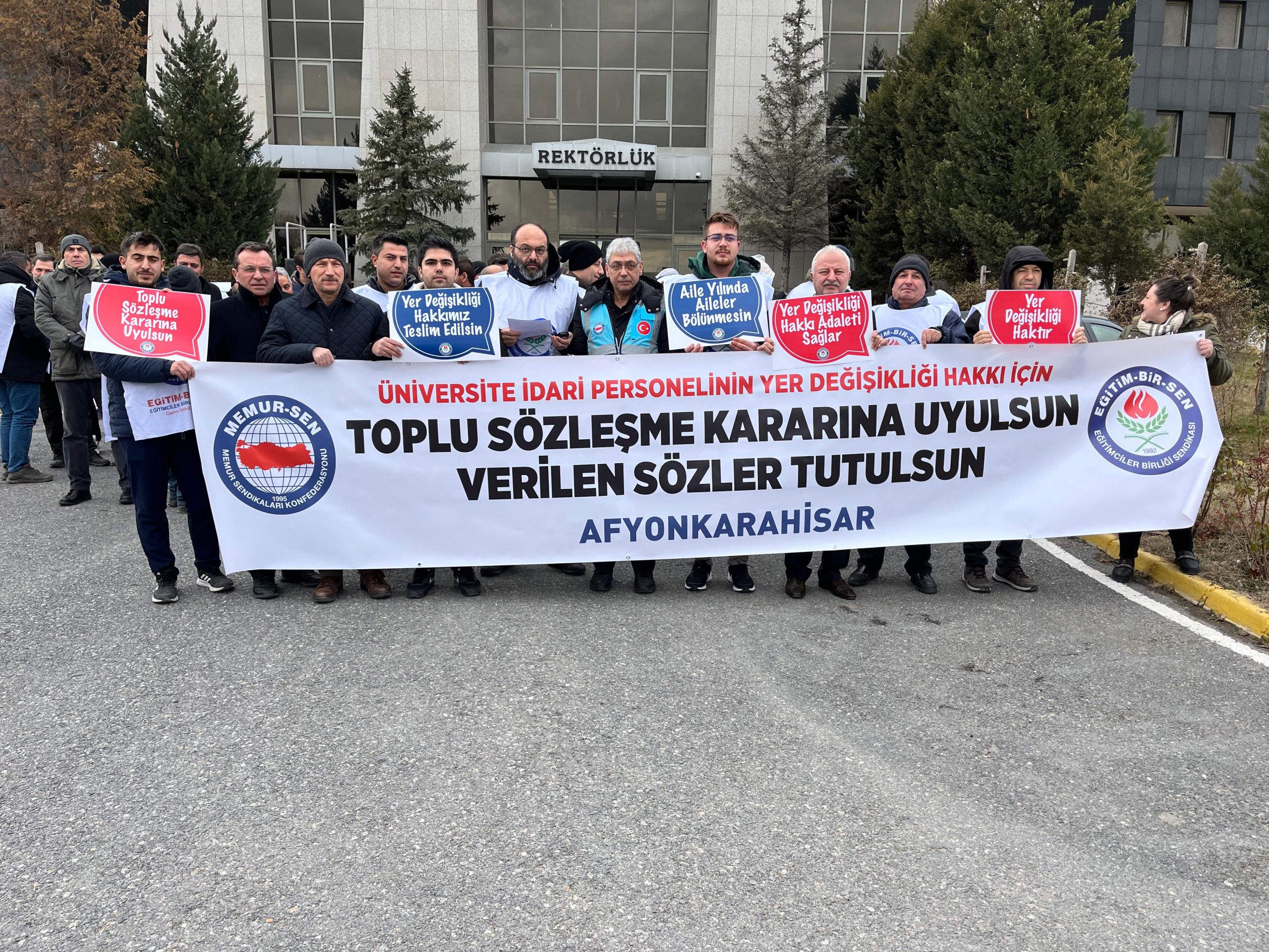 Üniversite idari personeline yer değişikliği hakkı için Eğitim-Bir-Sen Afyonkarahisar 2