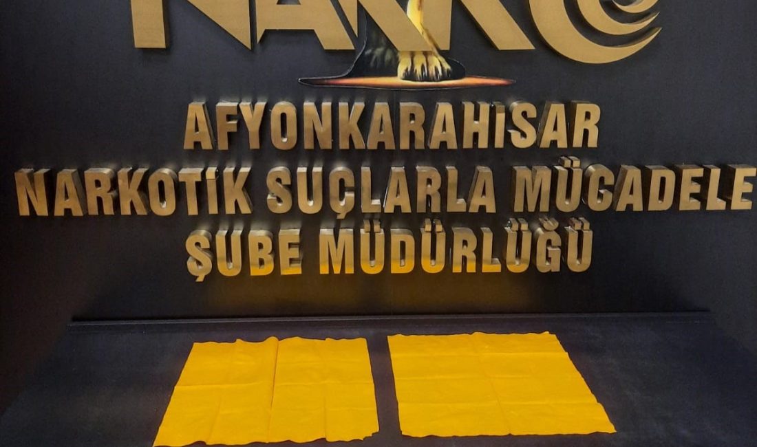 Uyuşturucuya geçit verilmiyor Afyonkarahisar İl Emniyet Müdürlüğü görevlileri yapılan çalışmalar kapsamında 15 adet