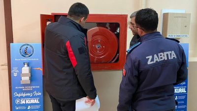 Afyonkarahisar’ın Bayat ilçesinde itfaiye personeli, okullar, üniversite ve KYK yurdunda