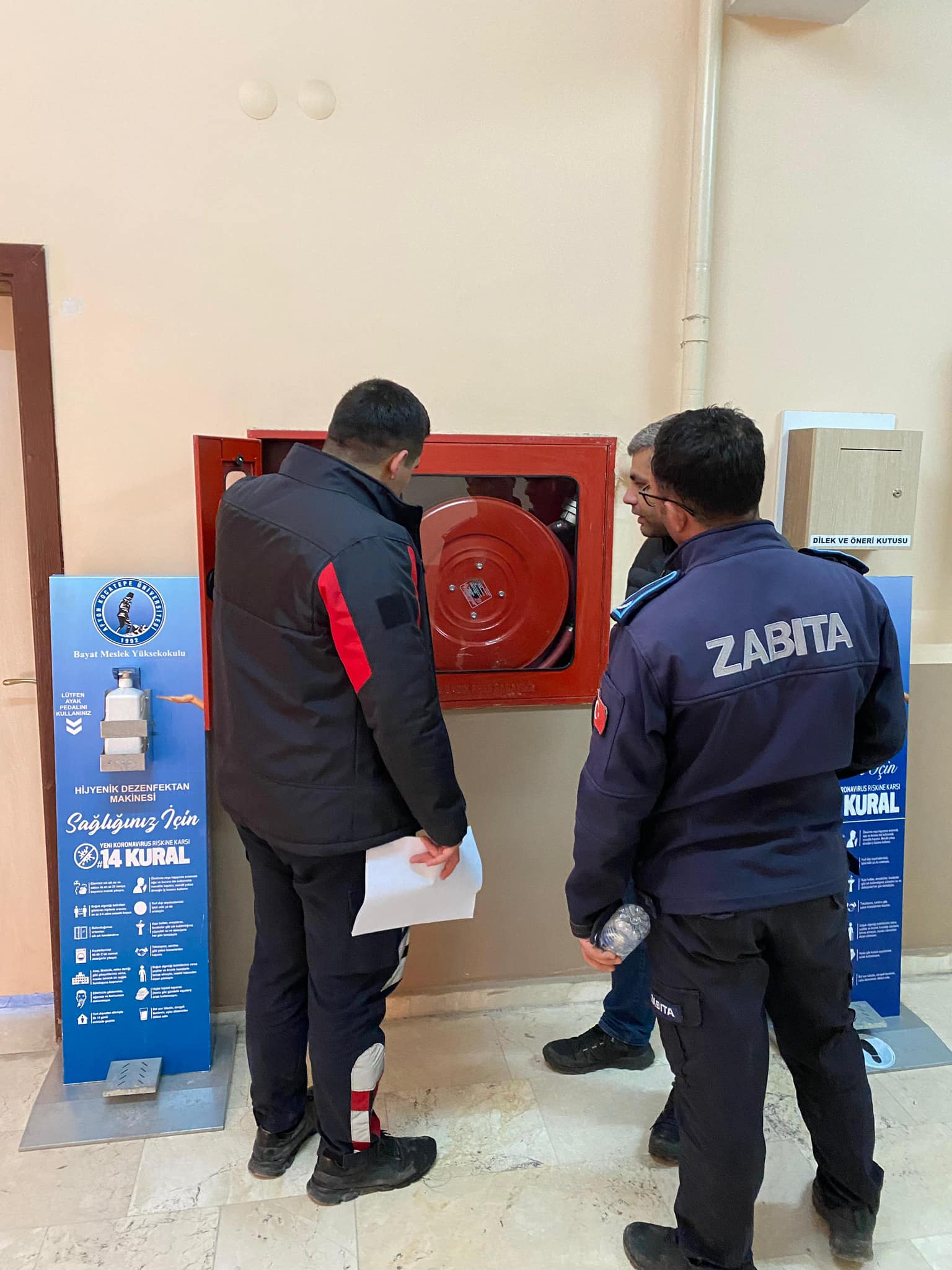 Afyonkarahisar’ın Bayat ilçesinde itfaiye personeli, okullar, üniversite ve KYK yurdunda