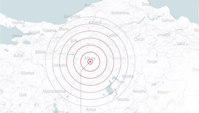 Ankara’da 3.0 büyüklüğünde, 5.1 derinliğinde deprem meydana geldi…
