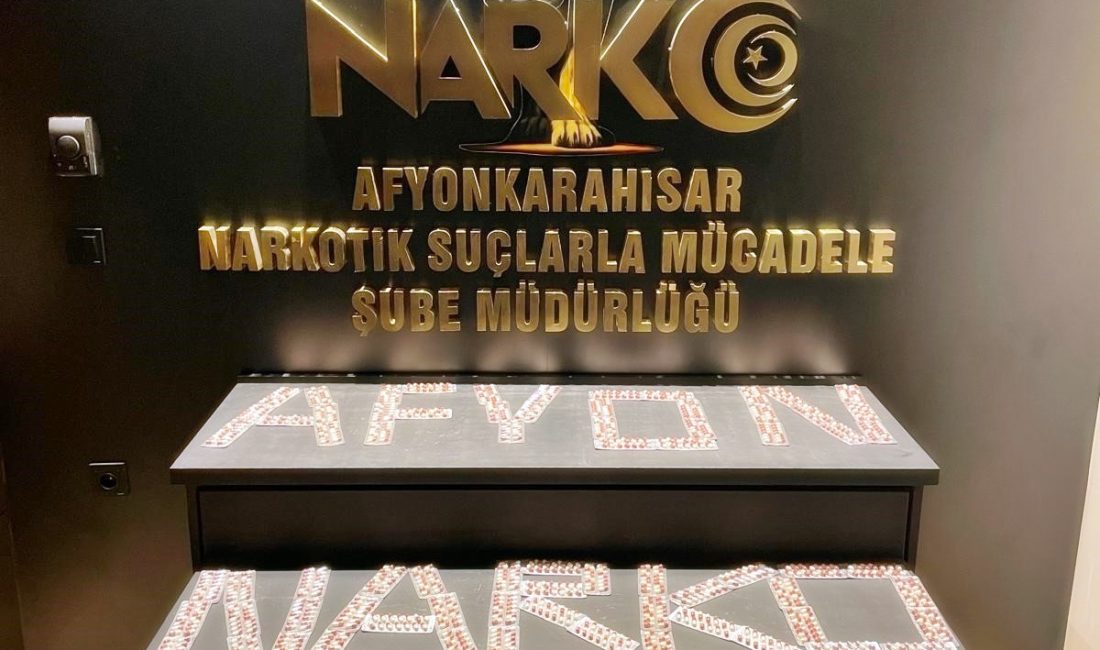 Afyonkarahisar İl Emniyet Müdürlüğü, uyuşturucu madde ticaretiyle mücadele kapsamında yürütülen