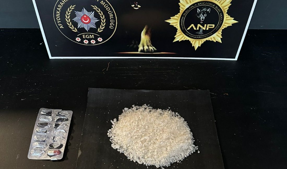 Afyonkarahisar İl Emniyet Müdürlüğü, uyuşturucu madde ticaretiyle mücadele kapsamında gerçekleştirdiği