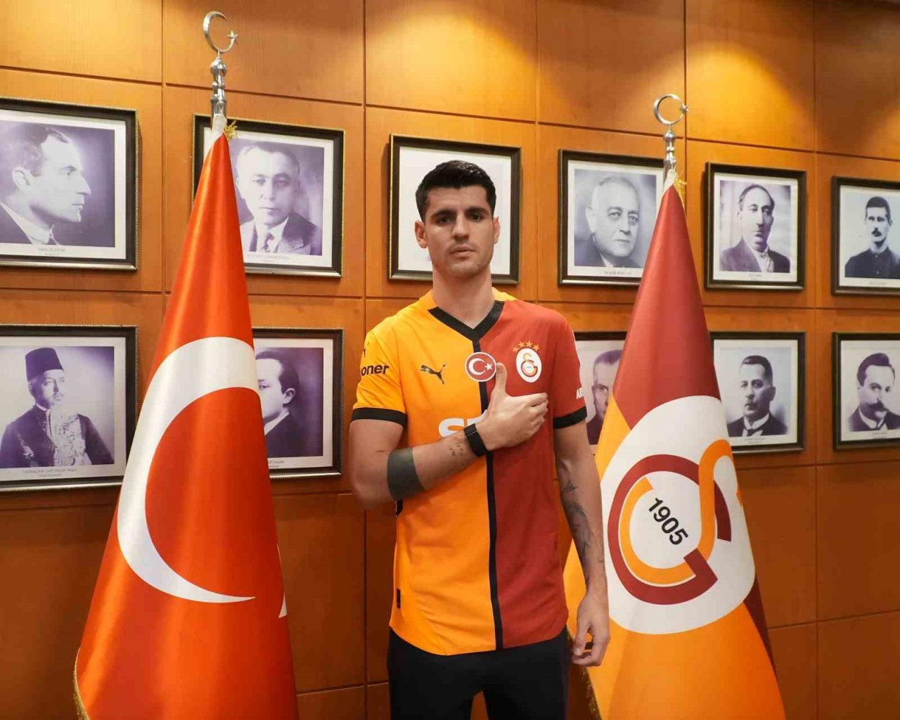 Galatasaray’ın yeni transferi golcü futbolcu Alvaro Morata, sarı-kırmızılıların 6. İspanyol