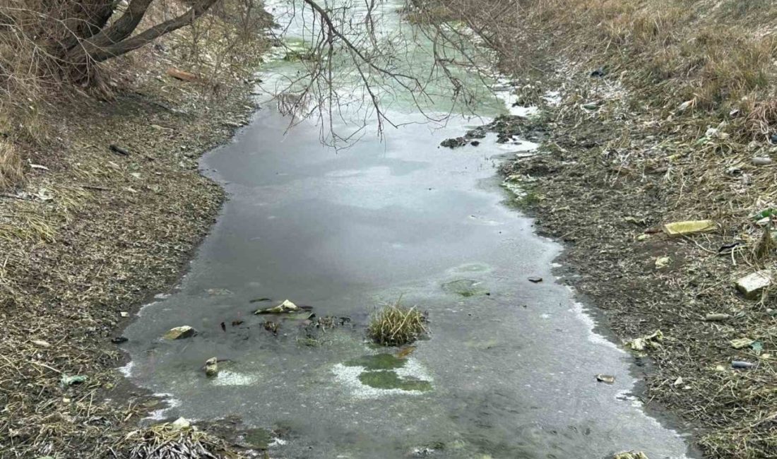 Eskişehir’de üç gündür etkili olan soğuk hava, sulama kanallarını dondurdu.