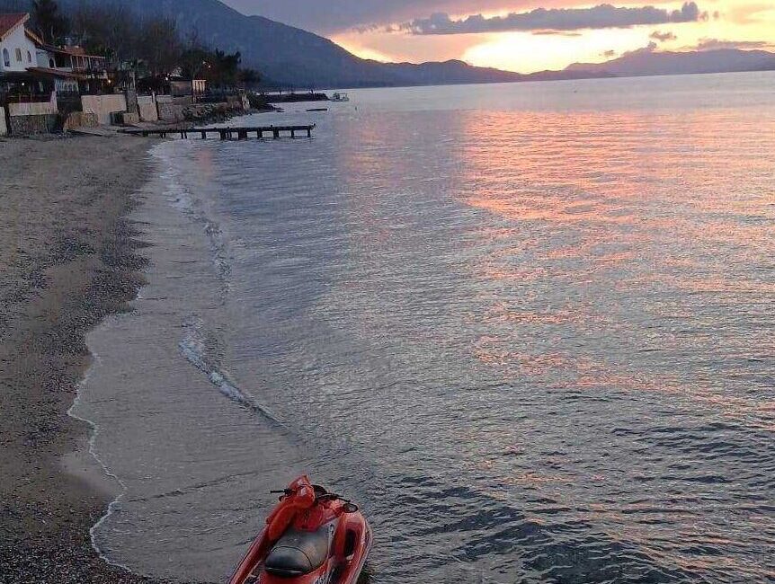 Aydın’ın Kuşadası ilçesinde, jet ski ile Yunanistan’dan Türkiye’ye giriş yaptığı
