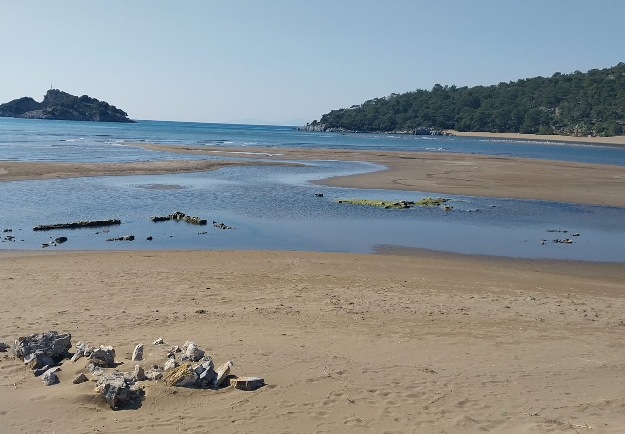 Muğla’nın Ortaca ilçesinde deniz kaplumbağalarının yuvalama alanı İztuzu sahilinde suların