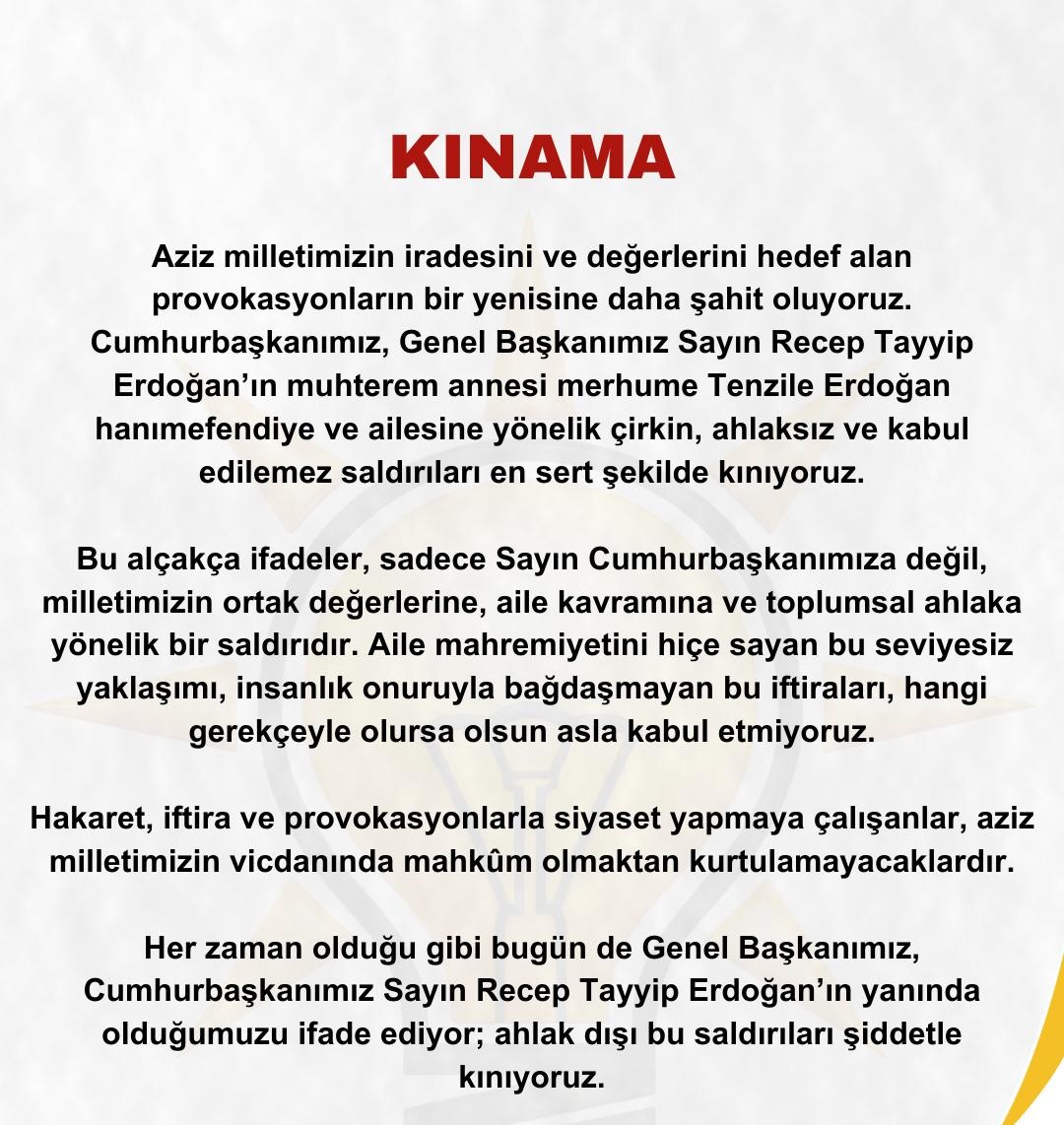 AK Parti İl Başkanlığı: Her zaman olduğu gibi bugün de