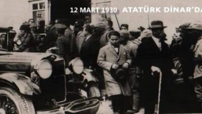 Afyonkarahisar’ın Dinar ilçesi, Gazi Mustafa Kemal Atatürk’ün ilçeye gelişinin 95.