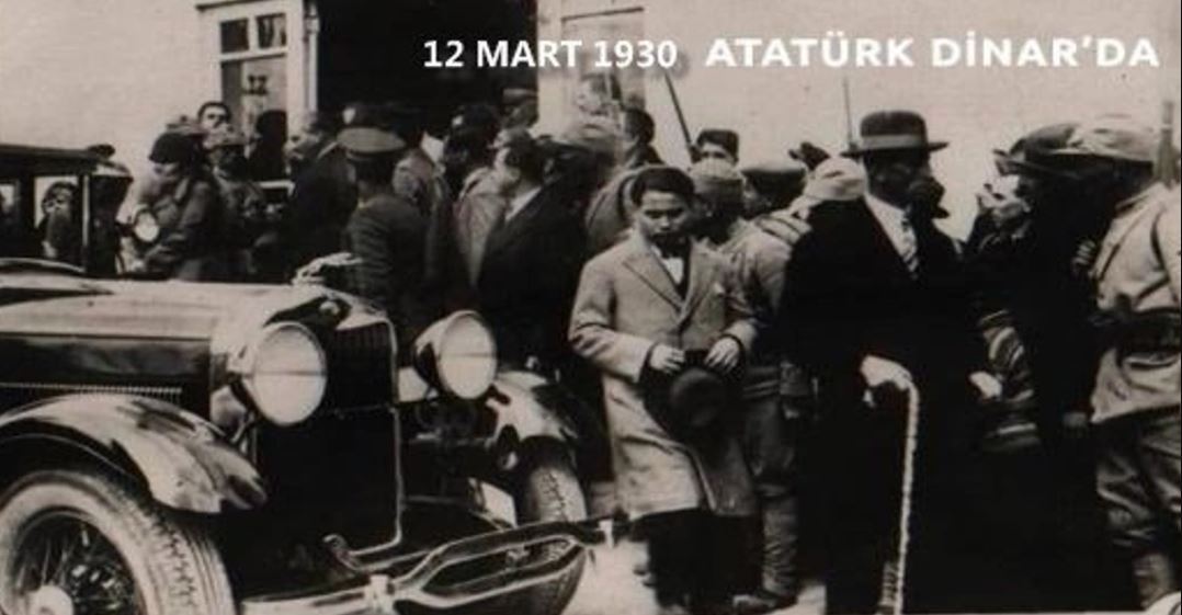 Afyonkarahisar’ın Dinar ilçesi, Gazi Mustafa Kemal Atatürk’ün ilçeye gelişinin 95.