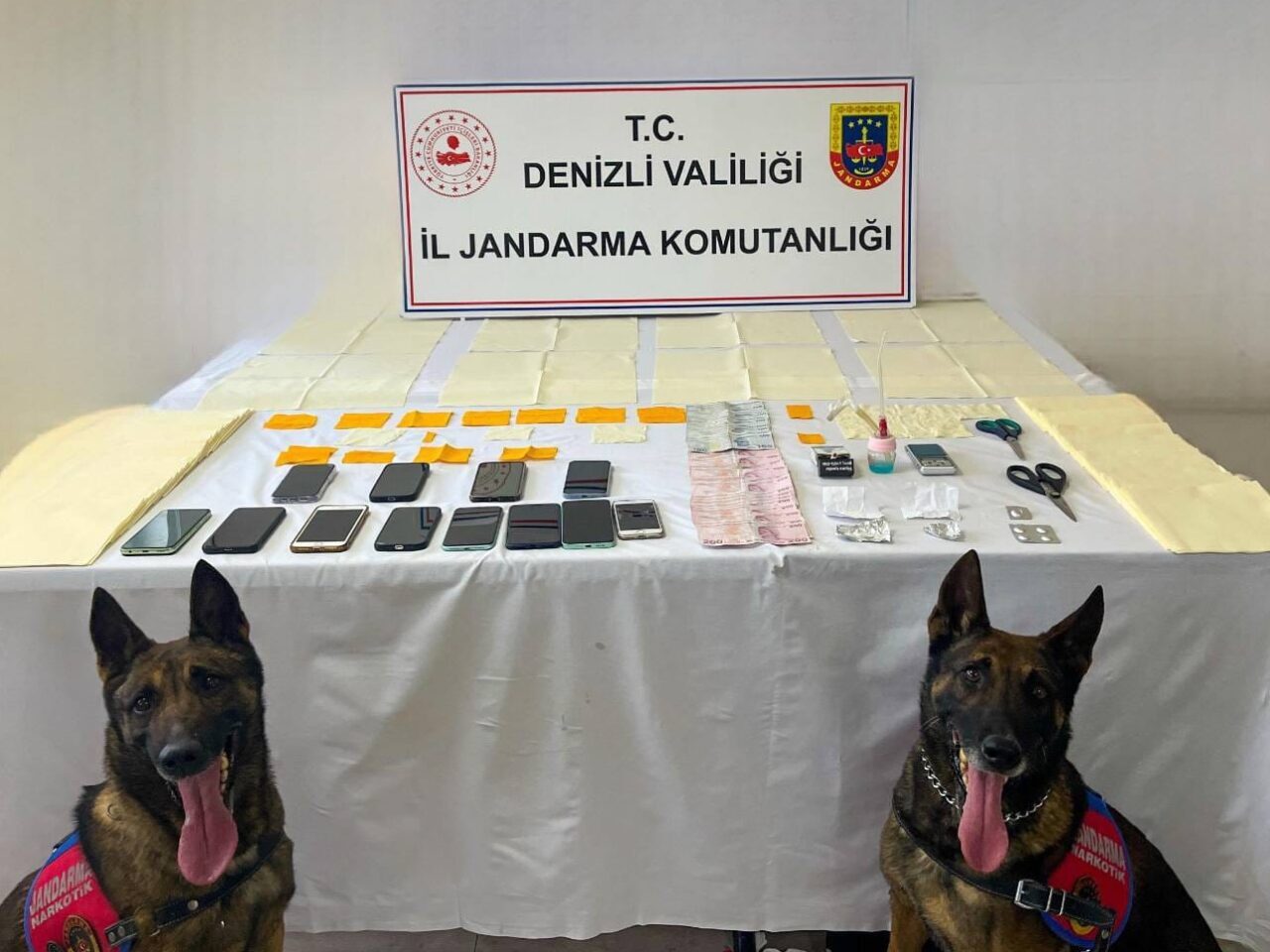 Denizli'de düzenlenen operasyonda 517 bin 800 kullanımlık sentetik uyuşturucu ele