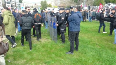  Muğla'da, İstanbul Büyükşehir Belediye Başkanı Ekrem İmamoğlu'nun gözaltına alınmasını protesto etmek isteyen