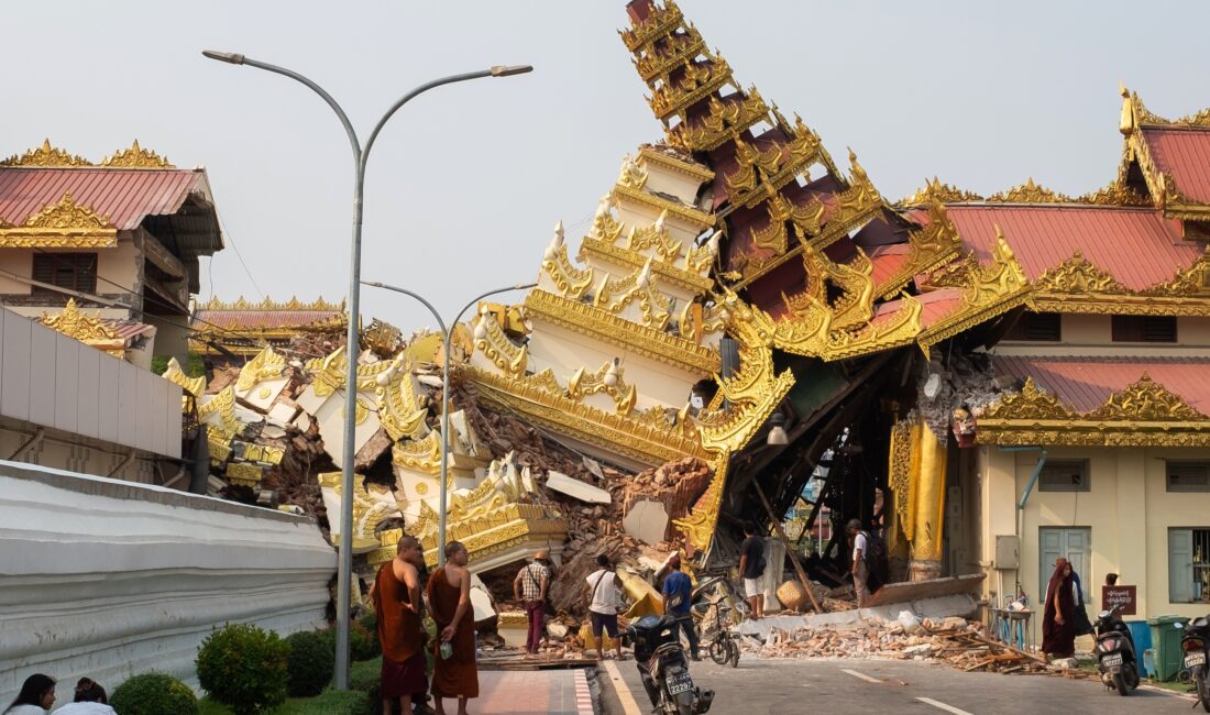 Güney Asya ülkesi Myanmar’da dün meydana gelen iki deprem sonucu