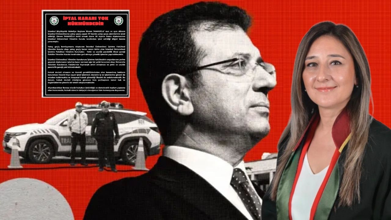 Afyonkarahisar Barosu, İstanbul Üniversitesi Yönetim Kurulu’nun İstanbul Büyükşehir Belediye Başkanı