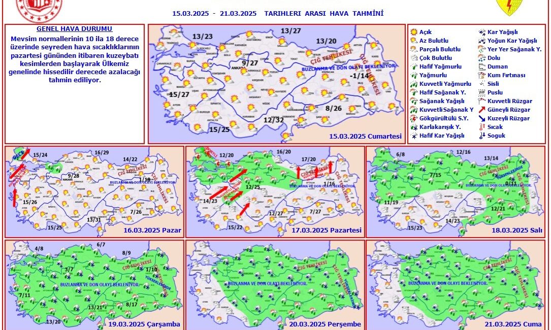 Afyon’da Salı günü havalar soğuyacak Son meteorolojik değerlendirmelere göre Afyonkarahisar, Uşak ve Denizli illerinin Salı
