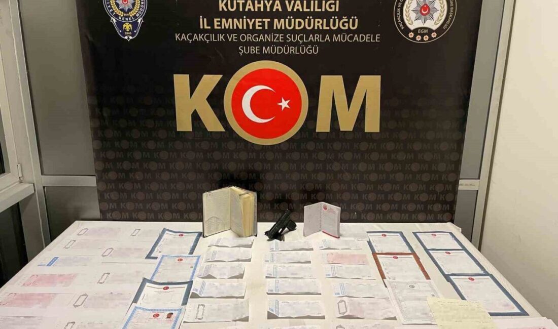 Kütahya’da Kaçakçılık ve Organize Suçlarla Mücadele Şube Müdürlüğünce gerçekleştirilen tefeci