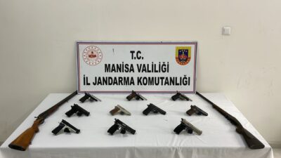 Manisa’nın Yunus emre ve Akhisar ilçelerinde düzenlenen ruhsatsız silah operasyonunda