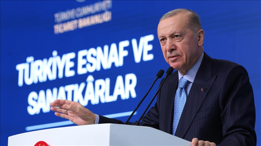 Cumhurbaşkanı Erdoğan, "Hazineden yüzde 50 sübvansiyonlu esnaf ve sanatkar kredi