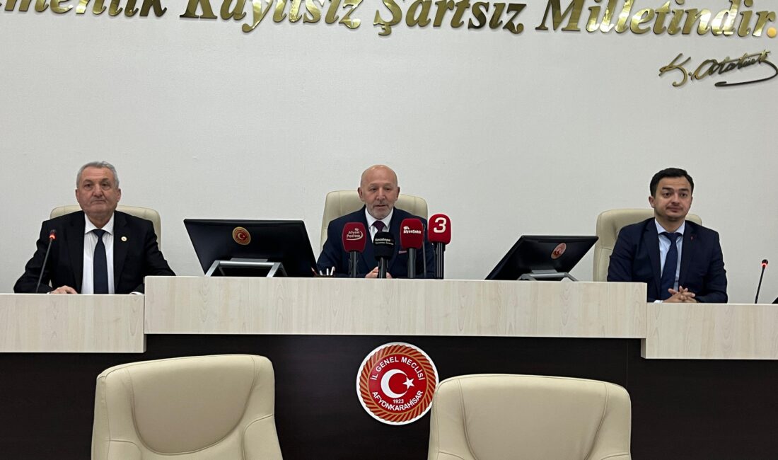 Afyonkarahisar İl Genel Meclisi Nisan Ayı Toplantıları başladı. Başkan Mehmet