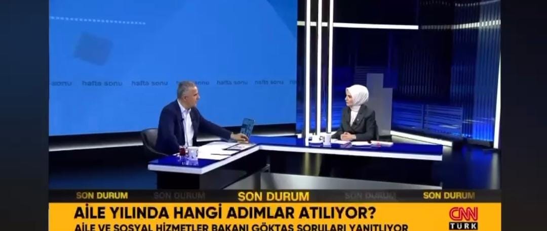 
Aile ve Sosyal Hizmetler Bakanı Mahinur Özdemir Göktaş, CNN Türk