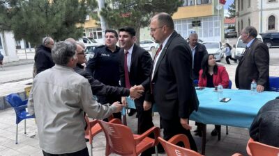 Bayat Belediye Başkanı Halil İbrahim Bodur, İlçe Kaymakamı Osman Emre