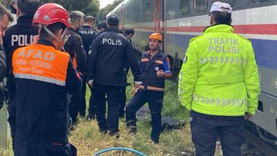  Aydın’ın Efeler ilçesinde trenin çarptığı bir şahıs olay yerinde hayatını