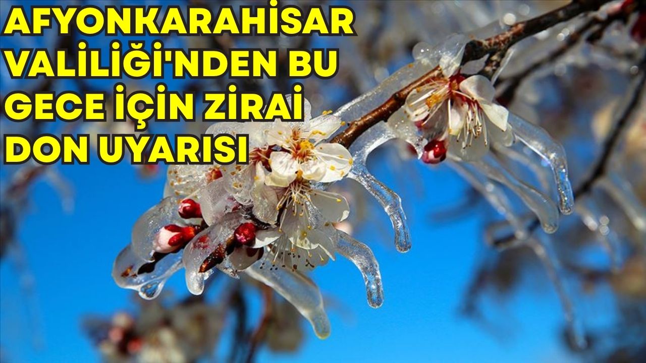 Afyonkarahisar Valiliği'nden bu gece için zirai don uyarısı yapıldı.