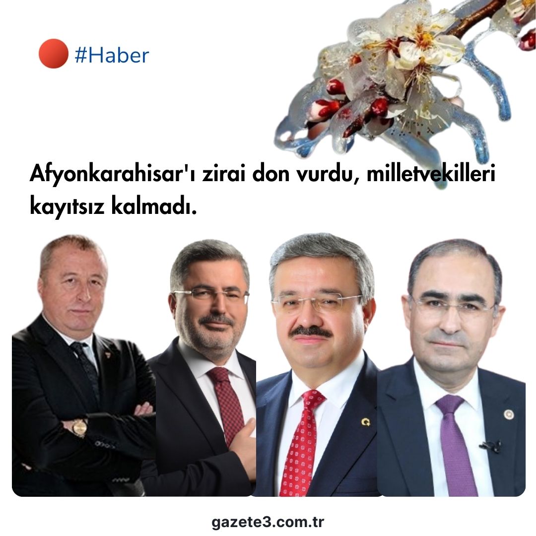Afyonkarahisar’da dün gece yaşanan zirai don olayı sonrasında çok sayıda