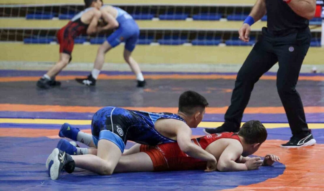 Bilecik İstasyon Kapalı Spor Salonu’nda düzenlenen U15 Türkiye Şampiyonası Güreş