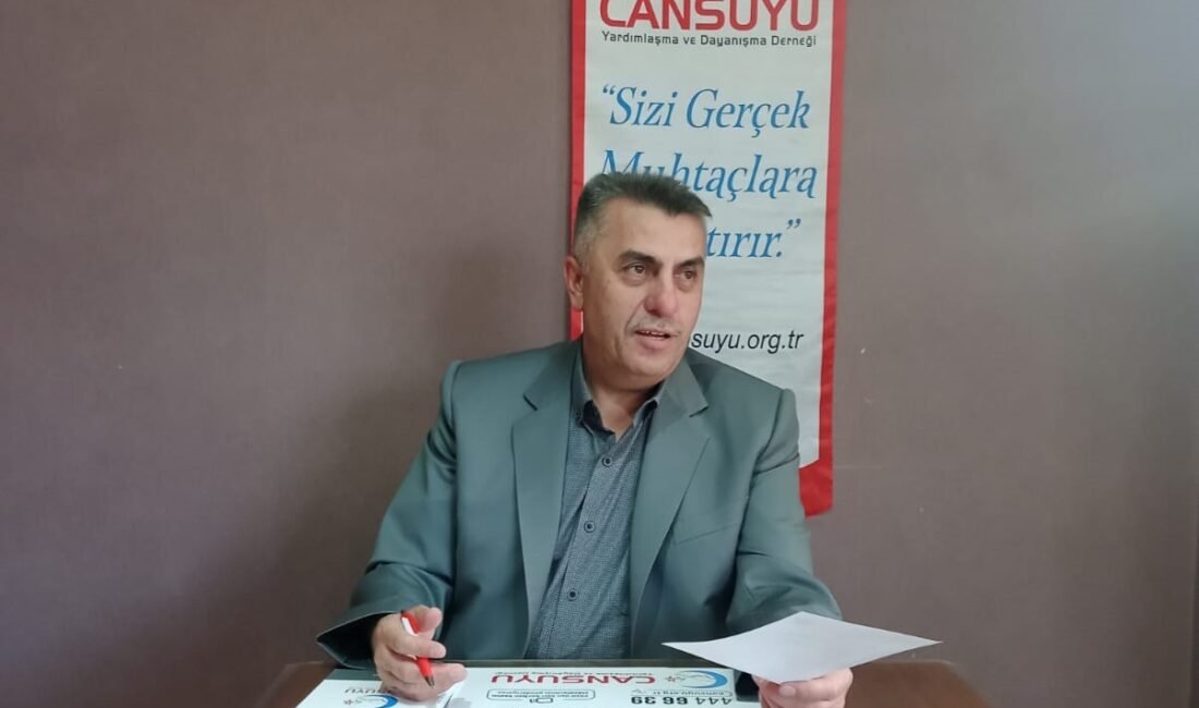 Cansuyu Derneği Afyonkarahisar İl Temsilcisi Mehmet Demir, Cansuyu Derneği’nin bu