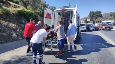 Aydın’ın Kuşadası ilçesinde fenalaşarak ters şeride giren ve gelen araçlara