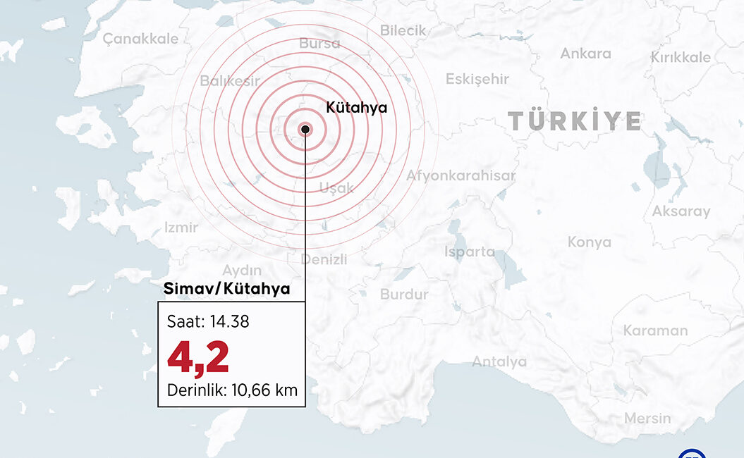 Kütahya'nın Simav ilçesinde saat 14.38'de 4,2 büyüklüğünde deprem meydana geldi.