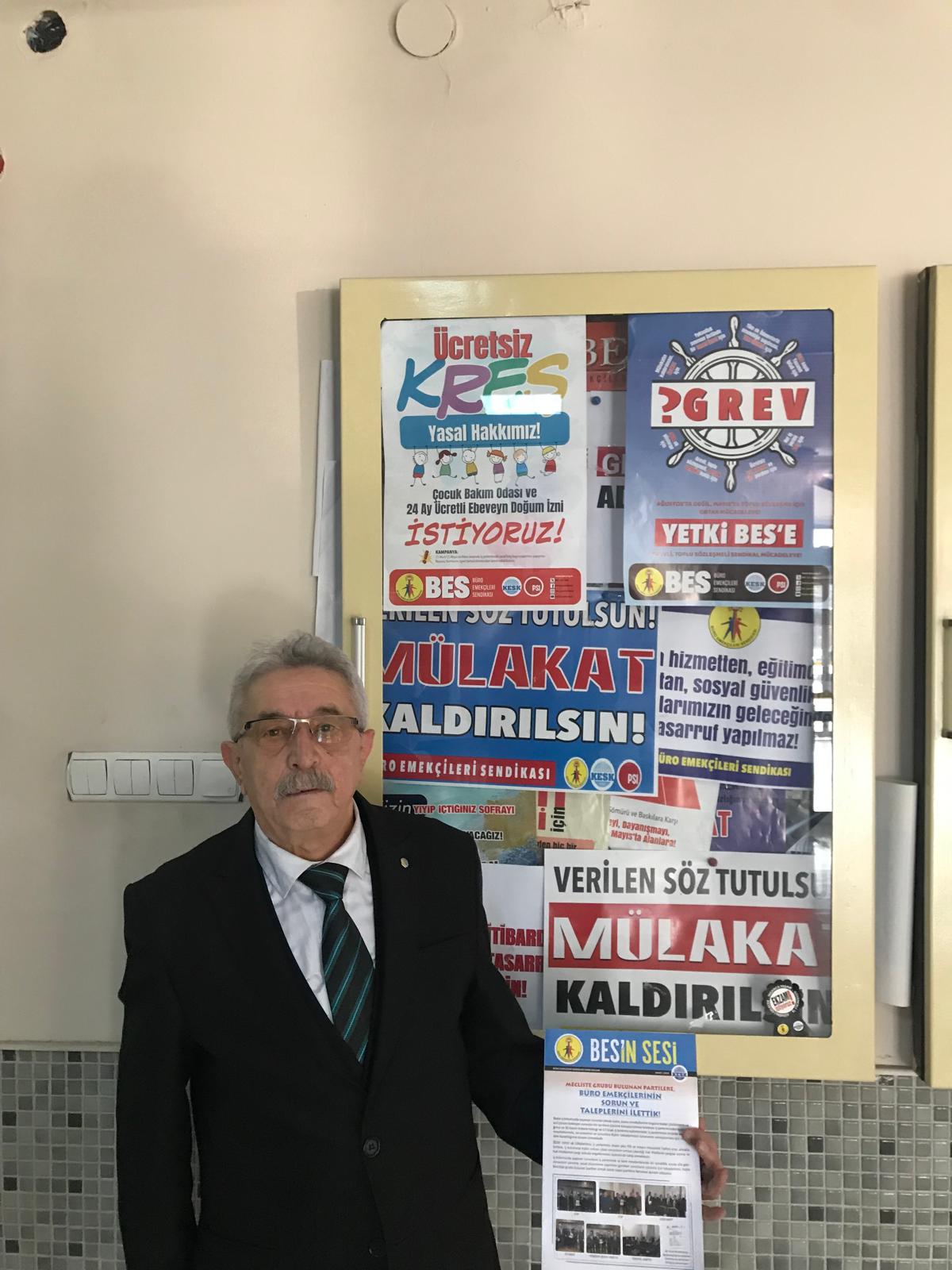 Büro Emekçileri Sendikası (BES) Afyonkarahisar Temsilcisi Ali İhsan Orhan, “Emekçiler