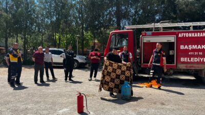 Afyonkarahisar’ın Başmakçı ilçesinde, olası yangınlara karşı hazırlık seviyesini artırmak amacıyla