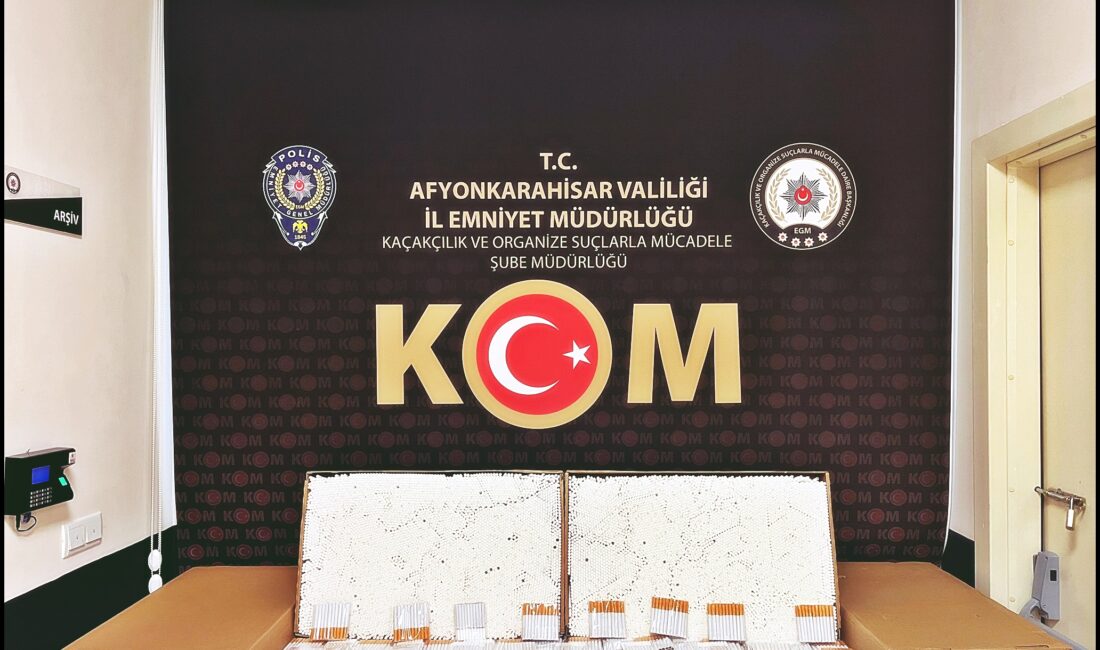 Afyonkarahisar İl Emniyet Müdürlüğü ekipleri kaçakçılıkla mücadelesini sürdürüyor. Ekipler, sorumluluk