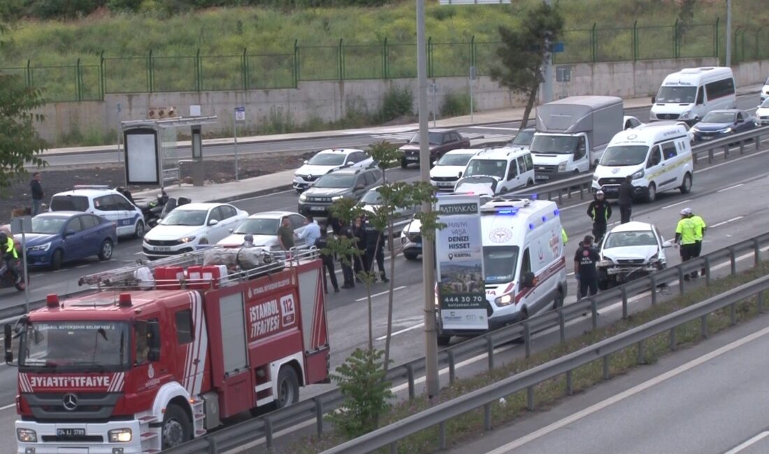  Tuzla'da D100 Karayolu'nda bir otomobilin kontrolden çıkarak savrulmasıyla meydana gelen