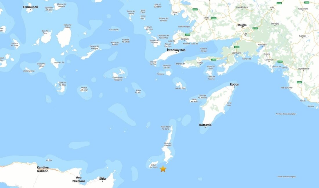  Akdeniz açıklarındaki 6 büyüklüğündeki deprem Muğla ve çevre illerde de hafif şekilde