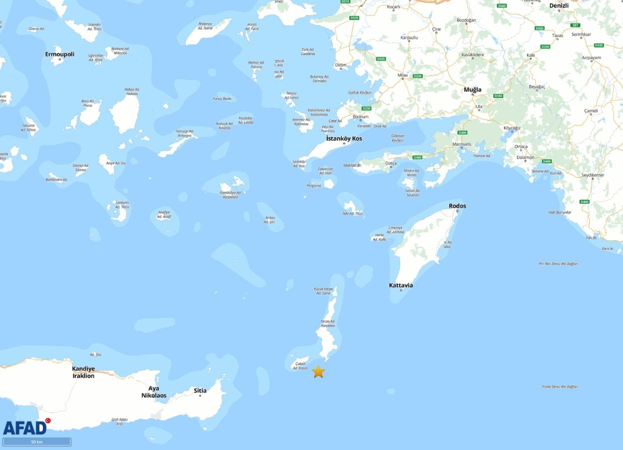  Akdeniz açıklarındaki 6 büyüklüğündeki deprem Muğla ve çevre illerde de hafif şekilde