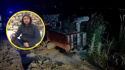 Manisa'nın Alaşehir ilçesine bağlı Delemenler Mahallesi'nde meydana gelen traktör kazasında