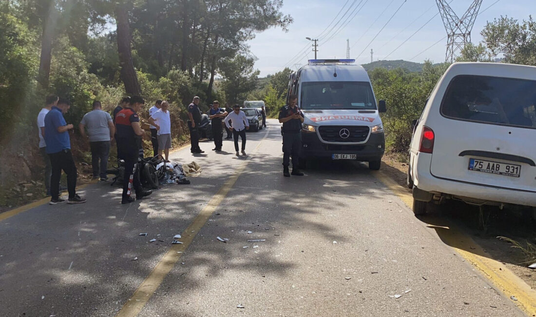 Muğla'nın Bodrum ilçesinde kamyonet ile motosikletin çarpışması sonucu 1 kişi