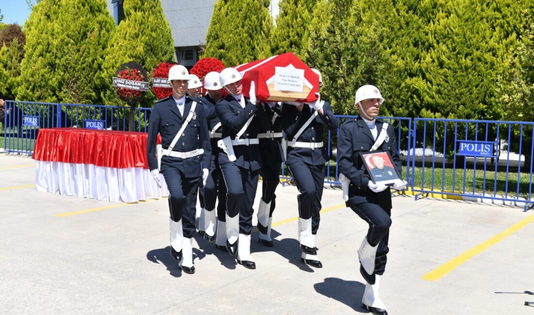  Denizli'de kalp krizi sonucu hayatını kaybeden polis memuru için tören